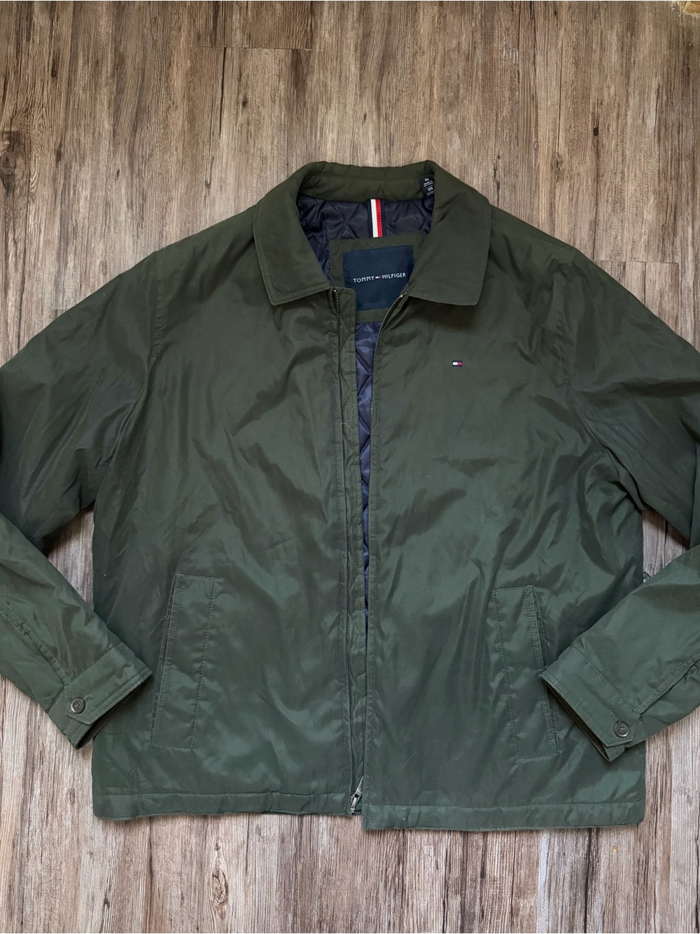 Tommy Hilfiger Olive Green Lightweight Shirt Jacket
